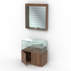 Комбинированный прилавок-витрина зеркальный КПВ-01-08, Орех