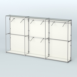 Торговая система ХРОМ (задняя стенка - ДСП) 3600 мм с поручнями №6, Белый