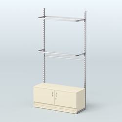 Система ЭЛЕГАНТ №2 без ДСП с тумбой T21 (1200 мм), Крем Вайс