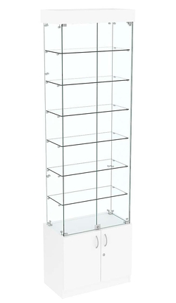 Узкая витрина с верхней подсветкой ИСТРА №31-600, Белый