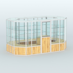 Павильон из профиля островной №5б, Дуб Золотистый