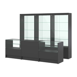 Комплект витрин ЭК-02 и прилавков ЭК-3, Черный