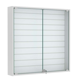 Витрина настенная №4-1Б закрытая с экономпанелью, Серый