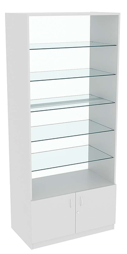 Витрина СЭСП-О №1-500 (З/C - Стекло) со стеклянными полками, Серый