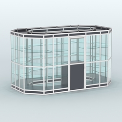 Павильон из профиля островной №5в, Антрацит