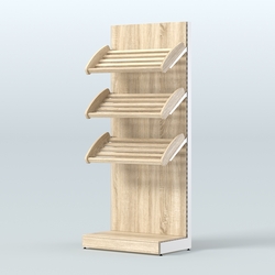 Стеллаж для хлеба и выпечки с тремя наклонными полками Феникс №1, Дуб Сонома