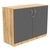 Тумба T-23 1200мм (H-900мм, с распашными дверцами и полкой) Дуб Золотистый и Темно-Серый