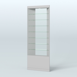 Высокая витрина серии Эконом №305 внешний угол (без дверей), Серый