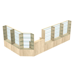 Торговый угловой островок ГРАЦИЯ №9 (открытый) (10.27 кв.м), Дуб сонома