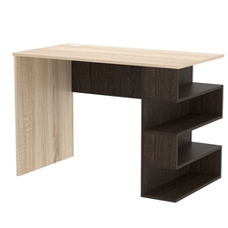 Стол письменный со стеллажом СПС-03-П (правосторонний), Дуб Сонома + Дуб Венге