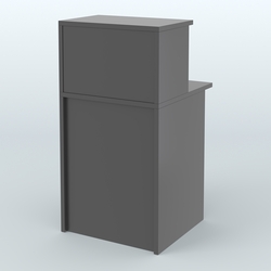 Ресепшен-Лайт прямоугольный с надставкой №12, Черный