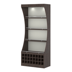 Стеллаж Гарант №1-4-900-О с ограничителями, Дуб Венге + Белый