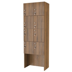 Шкаф для раздевалок СТАНДАРТ-КВАРТЕТ №3-2, Орех