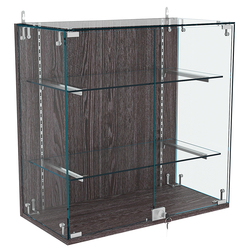 Витрина настенная НЕО №1-1 с двумя полками, Ясень Анкор темный - U31105