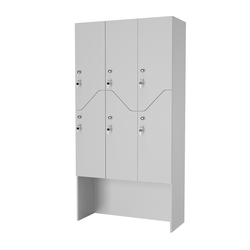 Шкаф для раздевалок СТАНДАРТ-Элегия №3-3Б, Серый