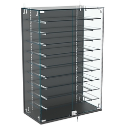 Витрина настенная НЕО №2-2 с девятью полками, Черный