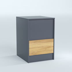 Стол-ресепшен серии ПРАЙМ №2Б, Темно-серый и Дуб Золотистый