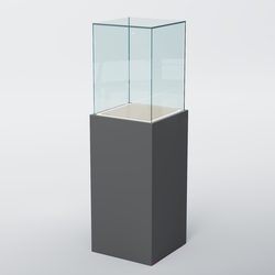 Витрина для музеев "Коллекция" №5А с подсветкой, Темно-Серый