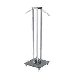 Торговое вешало для одежды с кронштейнами-лезвиями СТРЕЛА №8-10-О-ЛНХ, Темно-Серый