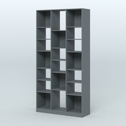 Стеллаж из ДСП серии ЛОФТ №10-2 с полками ДСП, Темно-Серый