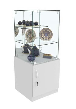 Пристенный торговый прилавок Зеркало №131 (закрытый), Серый