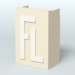 Прилавок "Фаберлинк" №3 под кассу, Крем Вайс + Белый