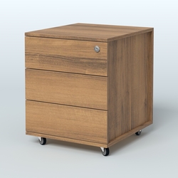 Тумба мобильная Киви, цвет белый, Орех