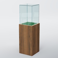 Витрина для музеев "Коллекция" №5А с подсветкой, Орех