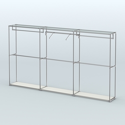 Торговая система ХРОМ без ДСП 3600 мм с поручнями №8, Белый