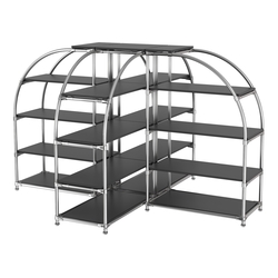 Комбинация стендов TD-06 №3-4 (с полками ДСП 16мм), Черный