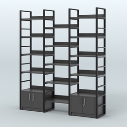 Комбо стеллажей с полками STRONG - АЛЬФА №1 (1960 мм), Черный