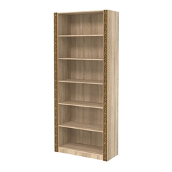 Торговый стеллаж из ДСП с декором СБА-1В-400, Дуб сонома