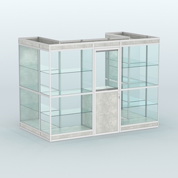 Павильон из профиля пристенный №2в (4,05 кв. м), Метрополитан Грей