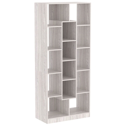 Стеллаж серии КУБ с четырьмя центральными ячейками №9, Ясень Анкор светлый - U31104