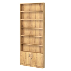 Стеллаж из ДСП с 5-ю полками 100x900 мм серии LEVEL-5 №8 (З/C - ДВП), Дуб Золотистый