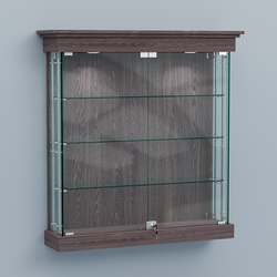 Витрина для музеев "Коллекция" настенная №2-3А-РЕГ, Ясень Анкор темный