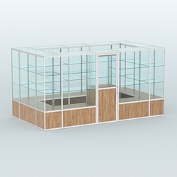 Павильон из профиля островной №2б, Дуб Канзас коричневый