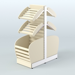 Островной низкий стеллаж для хлеба и выпечки Феникс №5, Крем Вайс