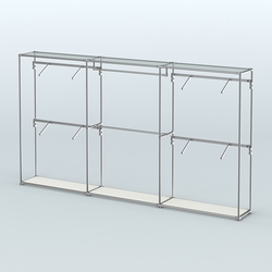 Торговая система ХРОМ без ДСП 3600 мм с поручнями №2, Белый