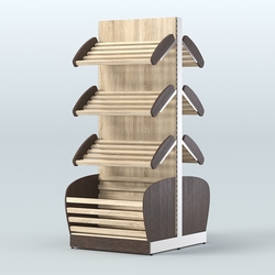 Островной высокий стеллаж для хлеба и выпечки Феникс №1, Дуб Венге + Дуб Сонома