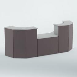 Ресепшен со столом БАРОН №7 (ровная поверхность), Серый + 16 Grey