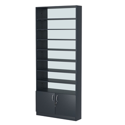 Стеллаж из ДСП с 7-ю полками 200x900 мм серии LEVEL-7 №10-2 (З/C - ЗЕРКАЛО), Антрацит