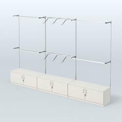 Система Neo Fix с хромированными поручнями №1 и тумбами T-21, Белый