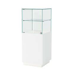 Витрина ювелирная квадратная "Диаманд" №8, ЛДСП белый + МДФ белый