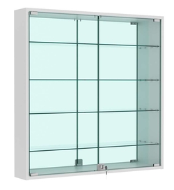 Витрина настенная №4-2А зеркальная, Серый