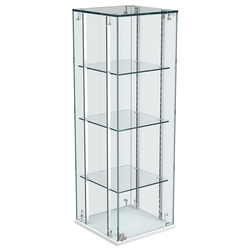 Витрина Истра настольная №23-РЕГ с регулировочными стеклянными полками, Белый
