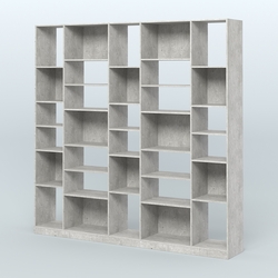 Стеллаж из ДСП серии ЛОФТ №17-2 с полками ДСП, Метрополитан Грей