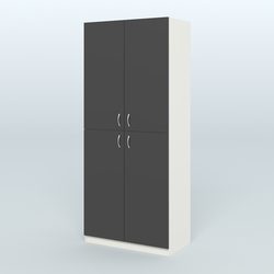 Шкаф для аптек с полками №2, Белый и Черный