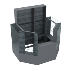 Торговый пристенный островок ГРАЦИЯ №2 (открытый) (3.3 кв.м), Темно-Серый