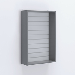 Витрина настенная №202-1В без дверей с эконом панелью, Темно-Серый